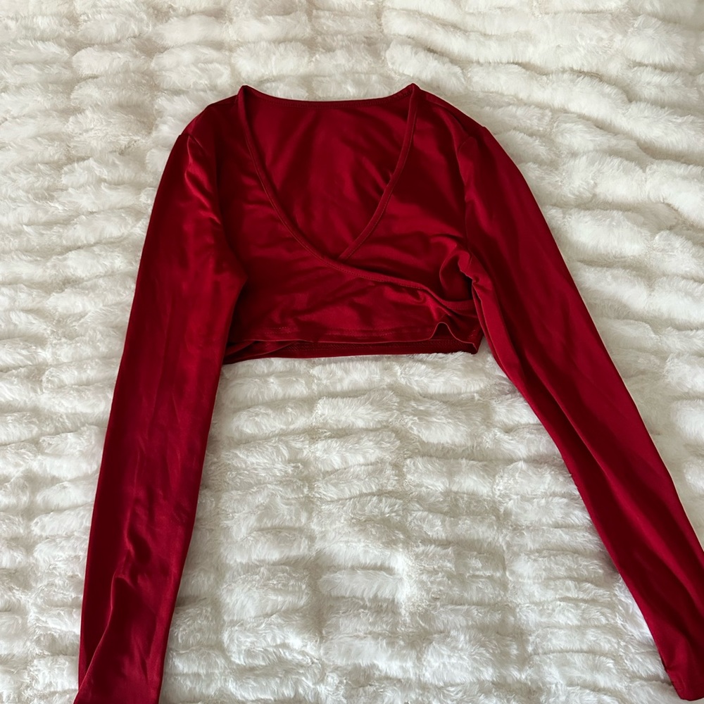 Red Crop top